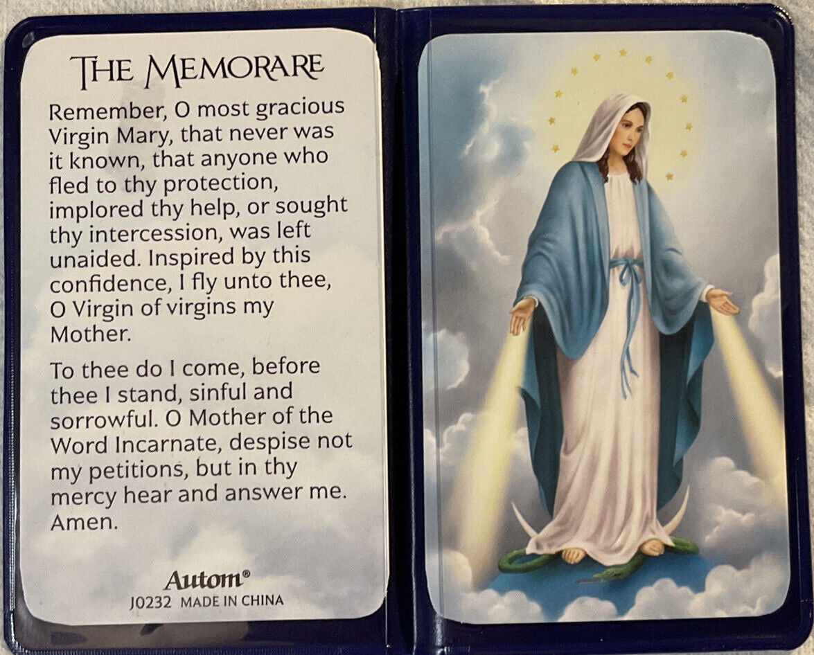 OUR LADY OF GRACE “THE MEMORARE” PRAYER FOLDER | Custom Rosaries and Religious Articles our-lady-of-grace-the-memorare-prayer-folder-custom-rosaries-and-religious-articles